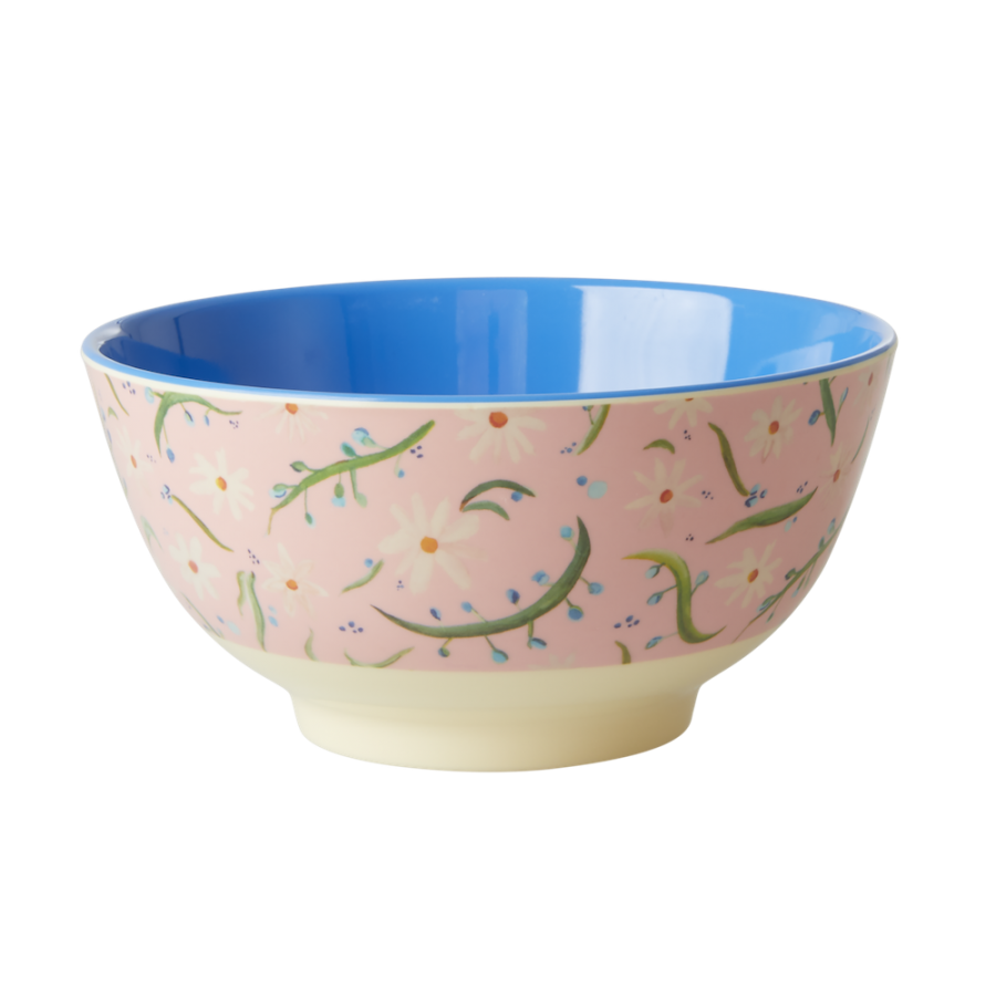 Delightful Daisy Print Melamine Bowl Rice DK